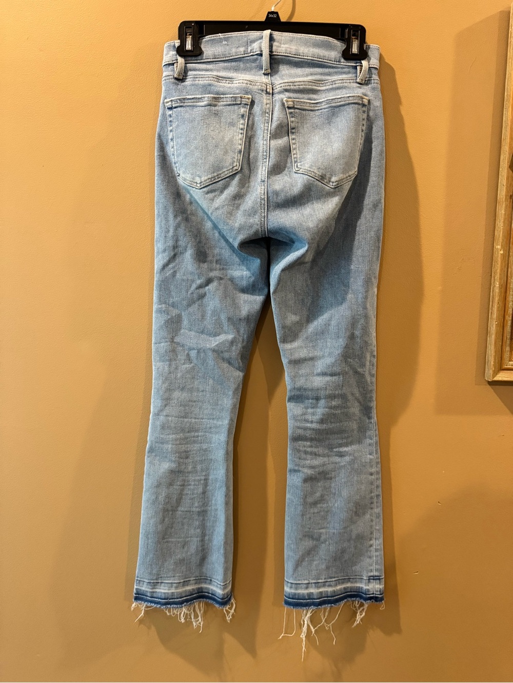 LOFT Light Blue High-Rise Button-Fly Wide Leg Jeans - Picture 3 of 3